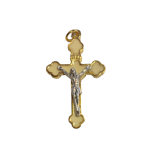 Small Gold and Colour Crucifix jrc11-3-f