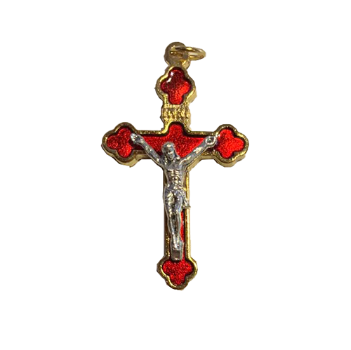 Small Gold and Colour Crucifix jrc11-f