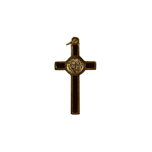 Small Gold and Black Saint Benedict Crucifix