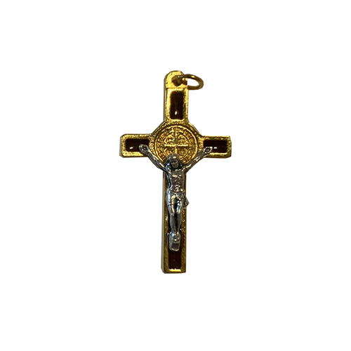 Small Gold and Black Saint Benedict Crucifix