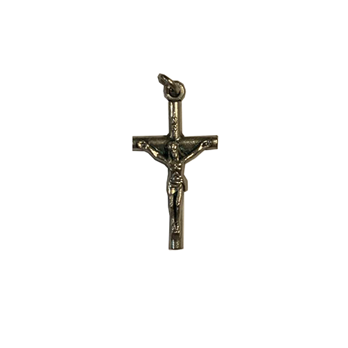 Small Metal Cylindrical Crucifix