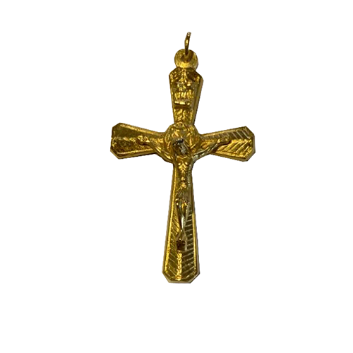 Ornate Crucifix Small Gilt Coloured » Catholic Devotions