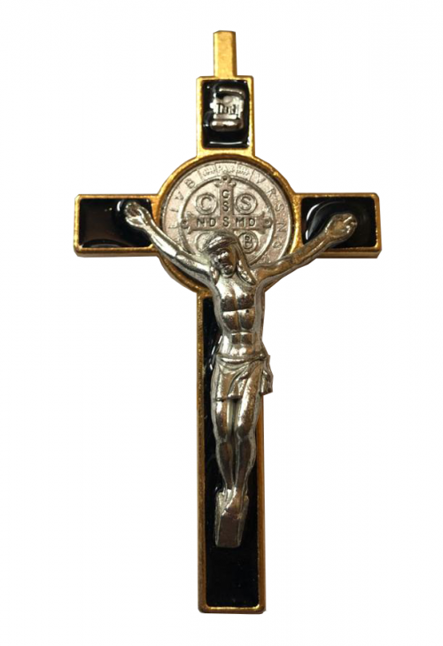Medium Black and Gold St Benedict Crucifix