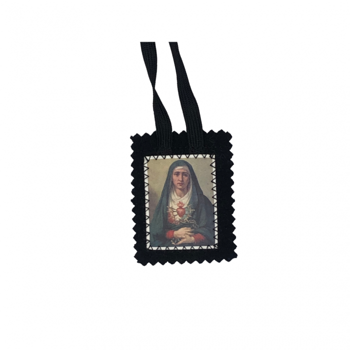 Black Scapular of Our Lady of Sorrows Thick Cord