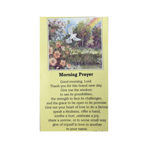 Morning Prayer Holy Card