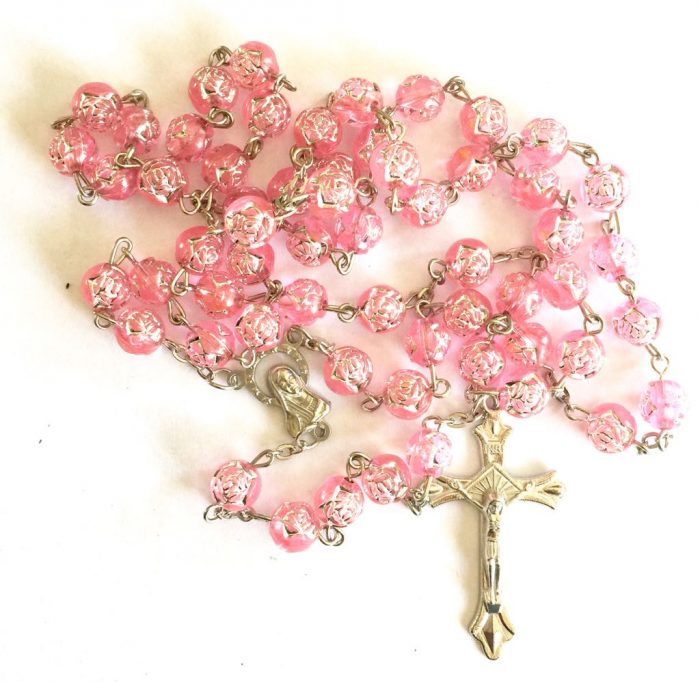 Pretty Pink Rosebud Rosary