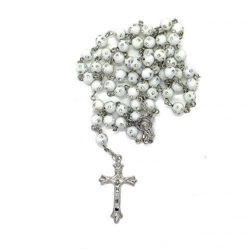 White Diamante rosary