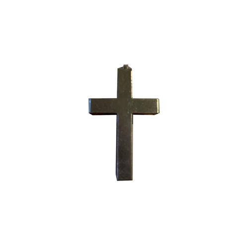 Small Dark Wood and Metal Crucifix