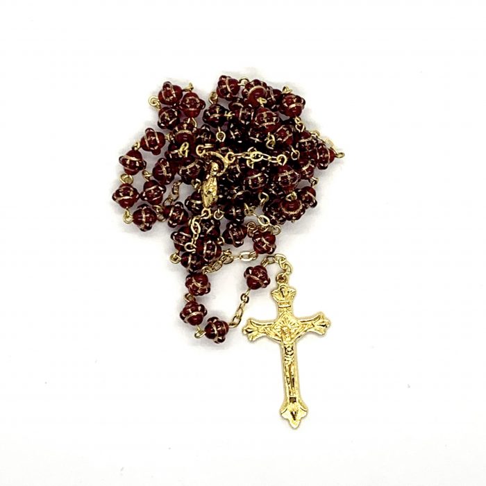 Red And Gold Ornate Rosary
