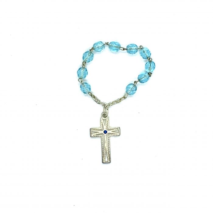 Blue Decade Finger Rosary