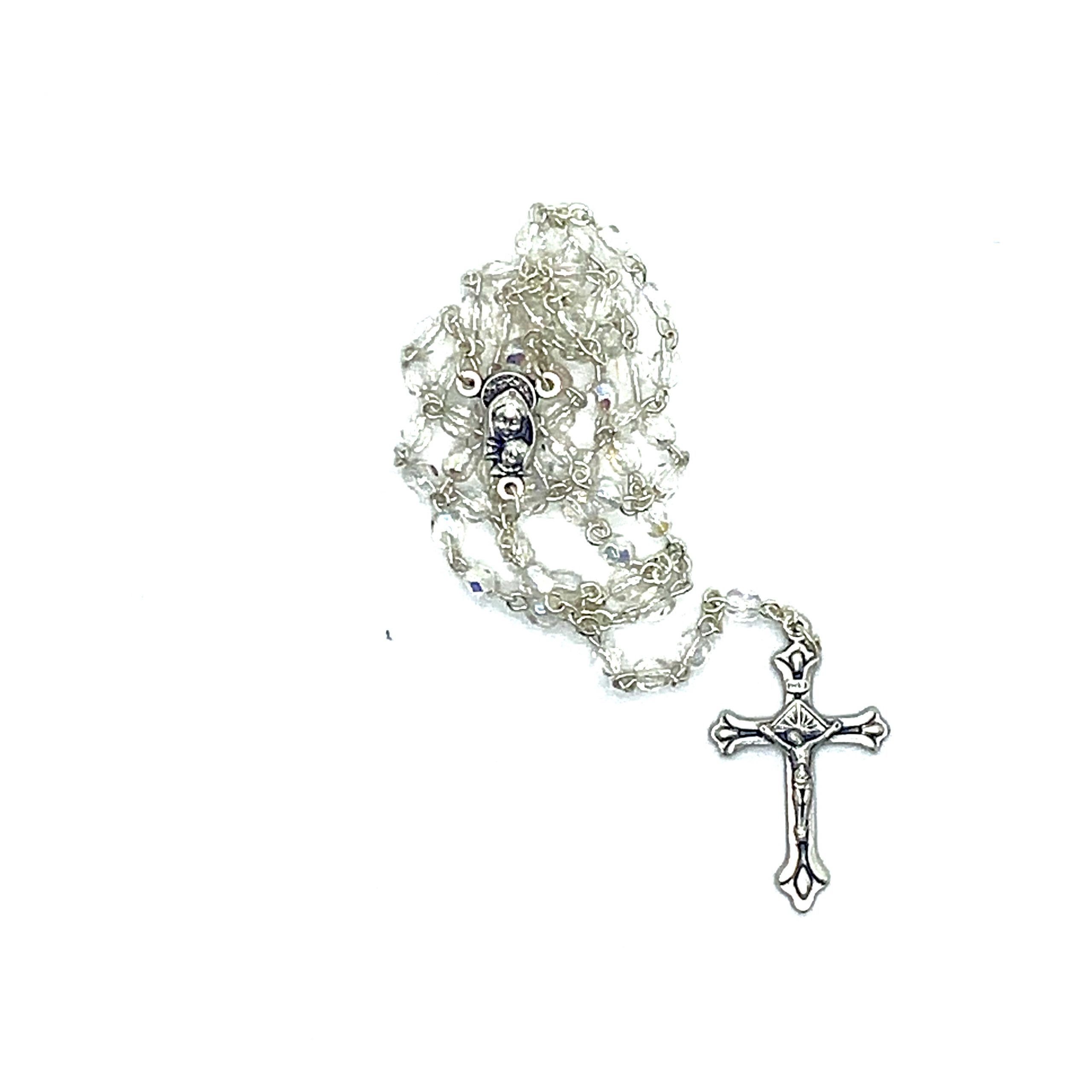 Small Clear Bead Rosary