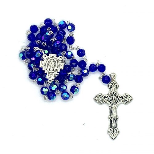 Shiny Dark Blue Rosary