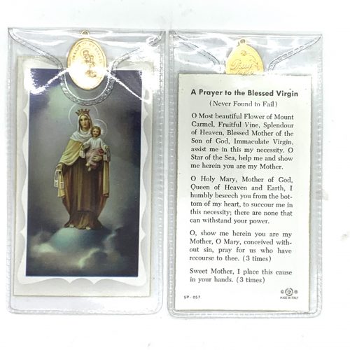 Our Lady of Mount Carmel Holy Card