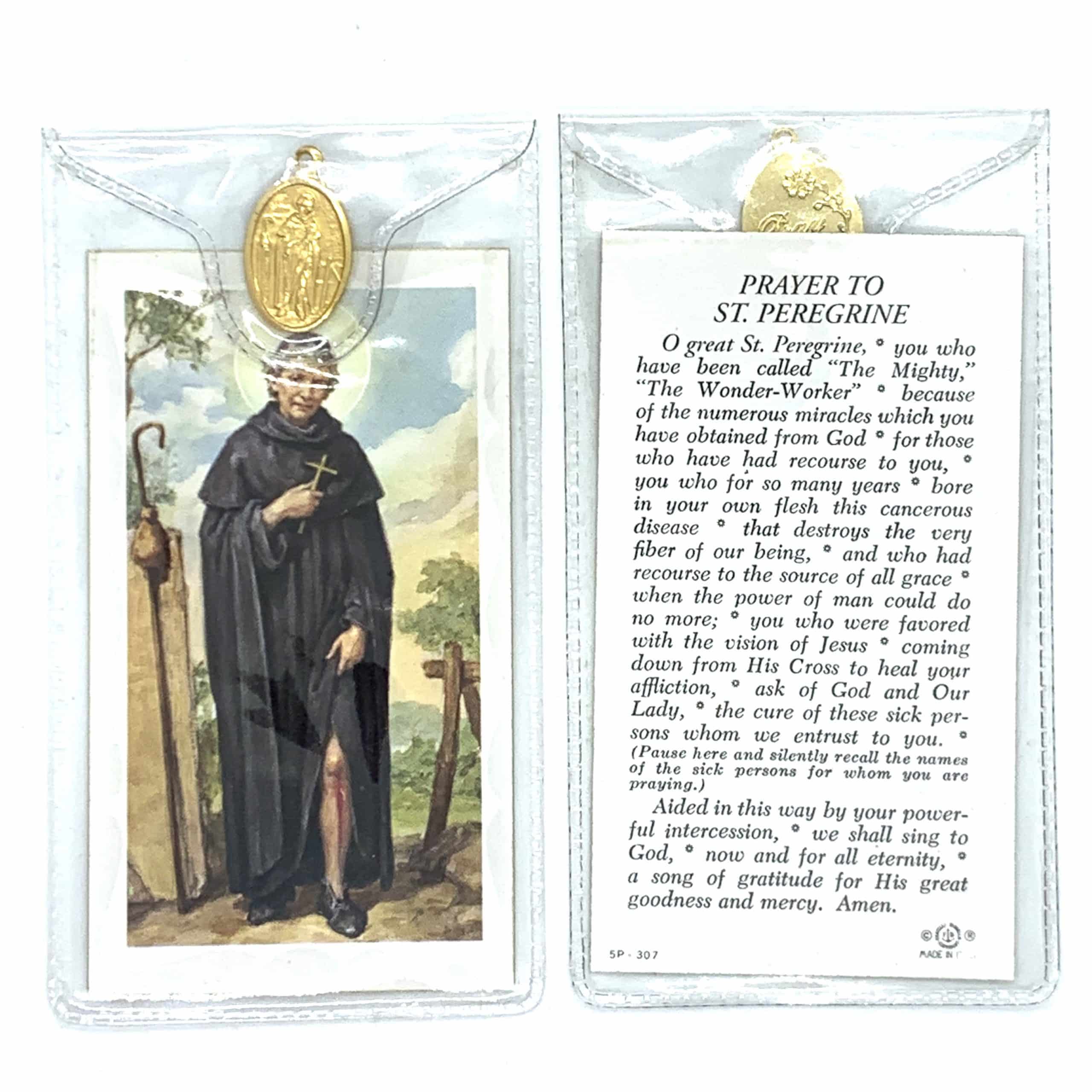 St Peregrine Holy Card