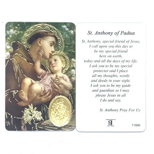 St Anthony of Padua Holy Card
