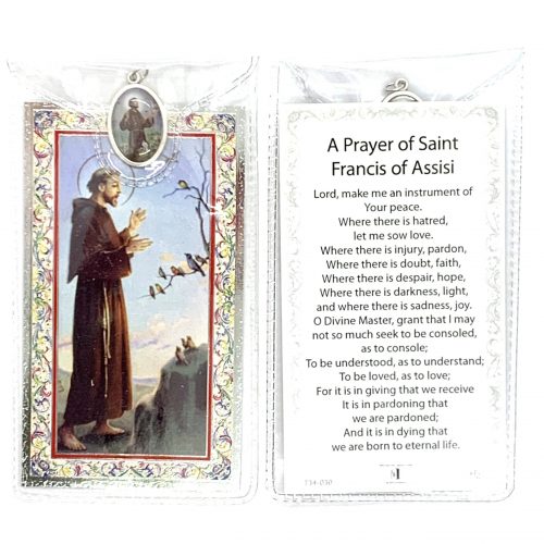 St Francis Holy Card