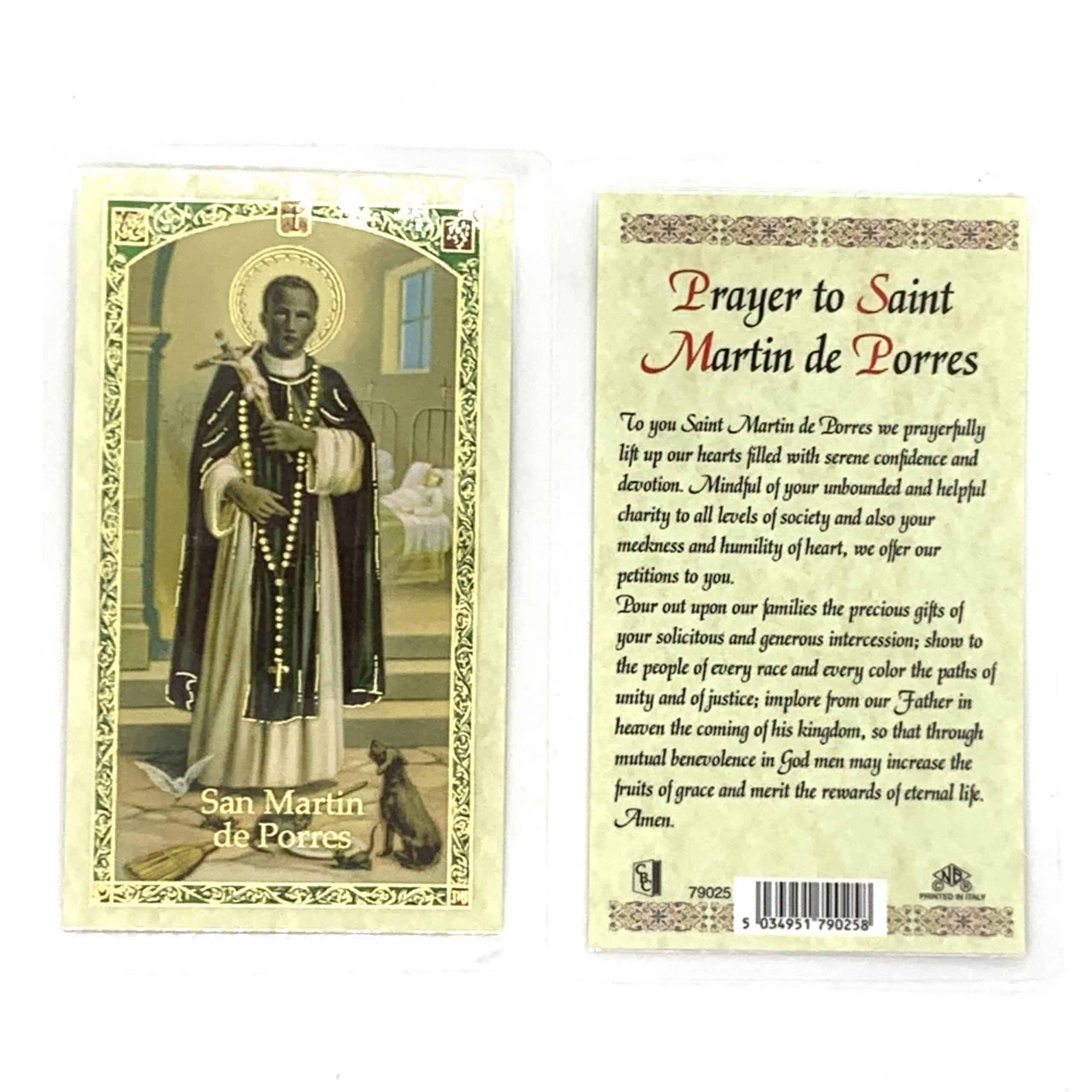 St Martin de Porres Holy Card