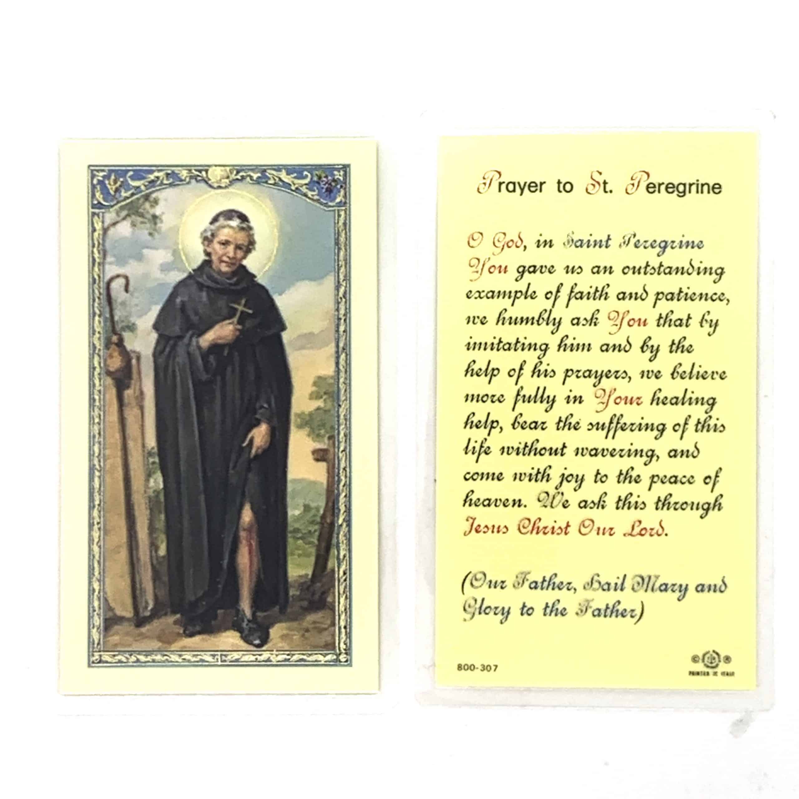 St Peregrine Holy Card