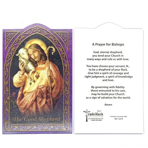 The Good Shepherd Holy card