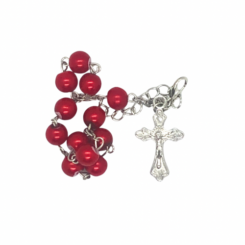 Red Pearl Decade Rosary
