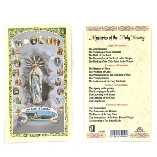 Rosary Mysteries Holy Card