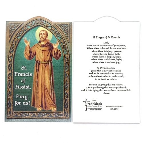 St Francis Holy Card