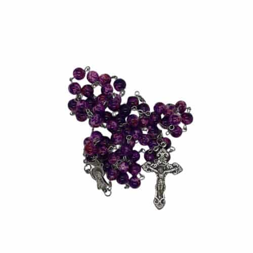 Purple Stonelike Rosary