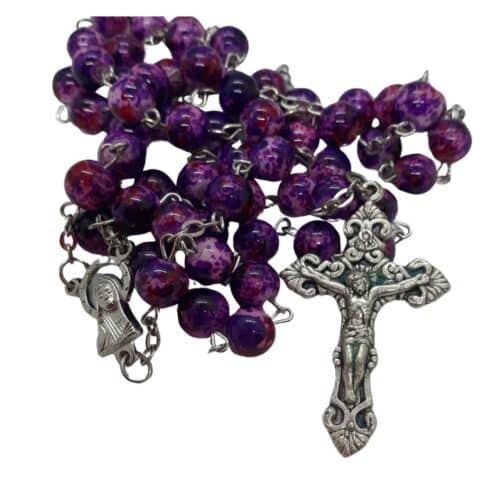Purple Stonelike Rosary