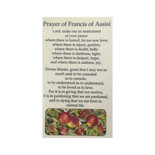 Prayer of Francis of Assisi Holy Card
