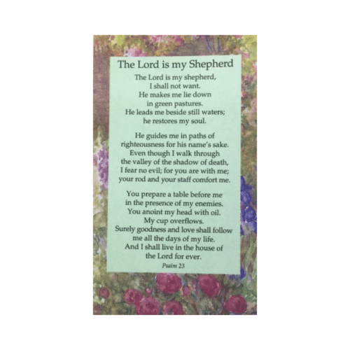 The Lord is my Shepherd holy Card