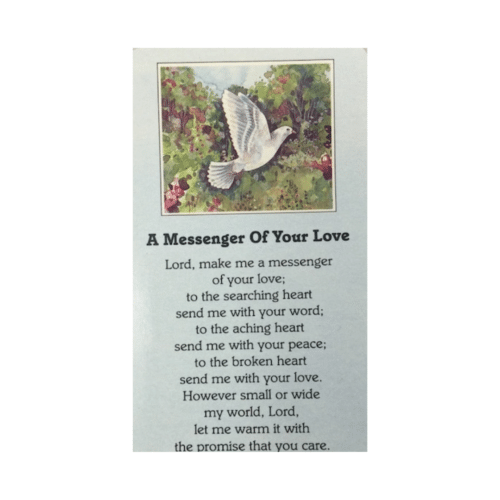 Messenger of Your Love Prayer Card
