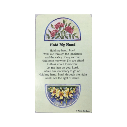 Hold My Hand Holy Card