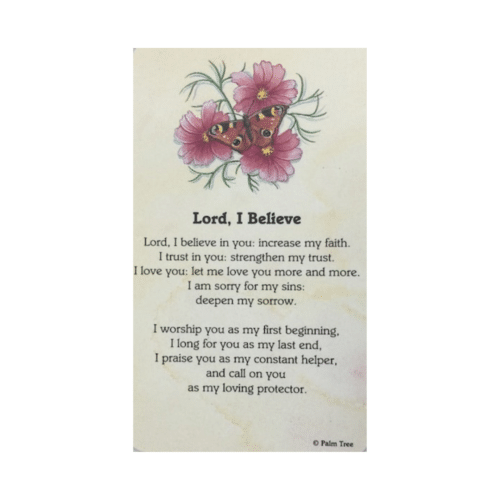 Lord I Believe Holy Card