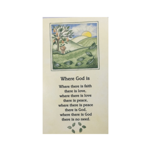 Where God is Prayer Card