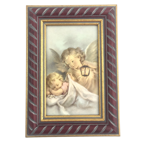 Small Guardian Angel with Sleeping baby Picture