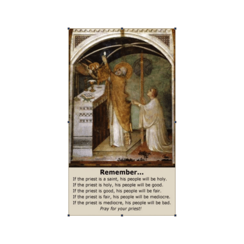 Prayer for priests Holy Card