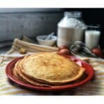 Plate of wonderful pancakes for Shrove Tuesday
